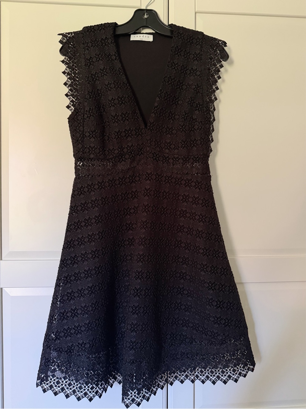 Sandro Black Lace Dress